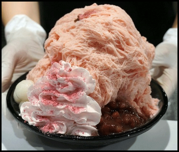 桜ミルクかき氷アイスモンス