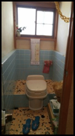 地震トイレ被害倒壊