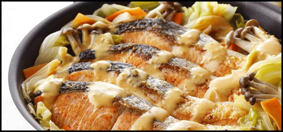 鮭ホイル焼き味噌マヨネーズフライパン